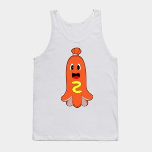 Octopus Hotdog Mustard Tank Top